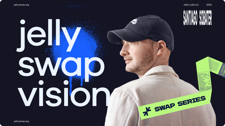 jelly swap vision — the campaign frame with the cap.